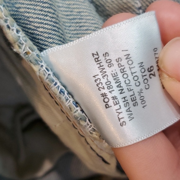 Re/Done Originals Womens 90s Wash High rise Ankle Side zip Jeans sz 26 - Picture 10 of 12